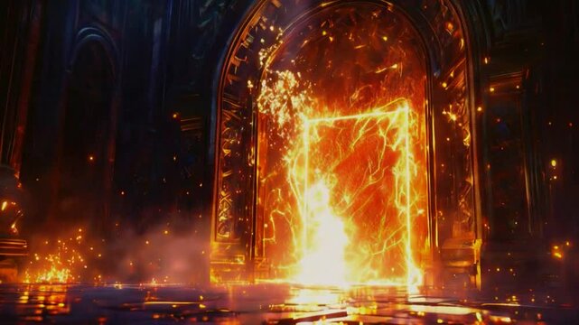 api menyala dengan warna oren