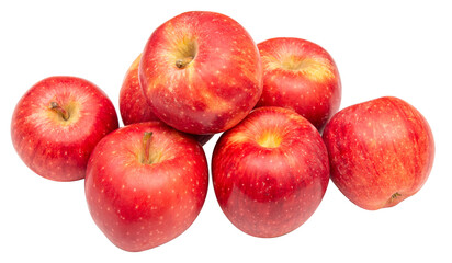 Set of Red Juicy apples isolated with PNG