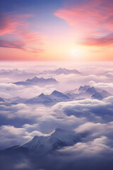 Fototapeta premium above the clouds illustration