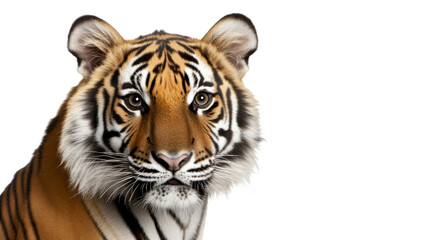 Fototapeta premium Majestic sumatran tiger posing on transparent background