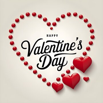Happy valentine day. with creative love composition of the hearts. Vector illustration