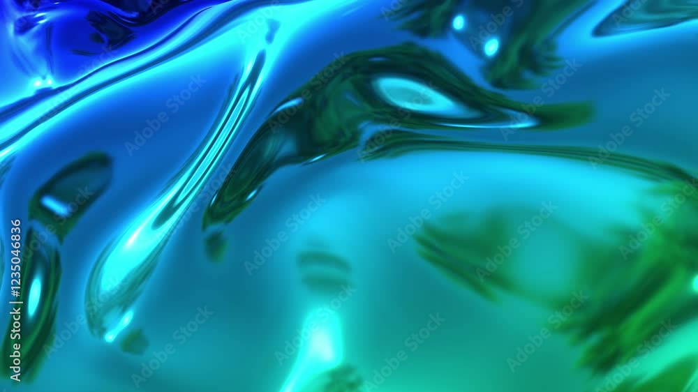 Poster abstract 4k animation of a metallic fabric with dynamic folds and ripples. perfect for adding a touc