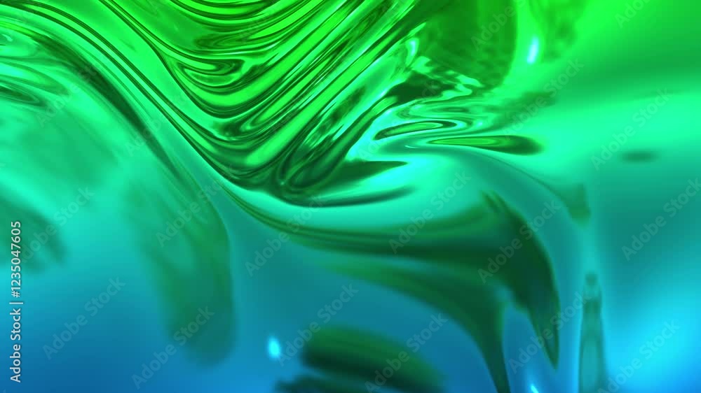Aufkleber cinematic 4k animation of a metallic fabric with soft, undulating folds. the gradient color and slow