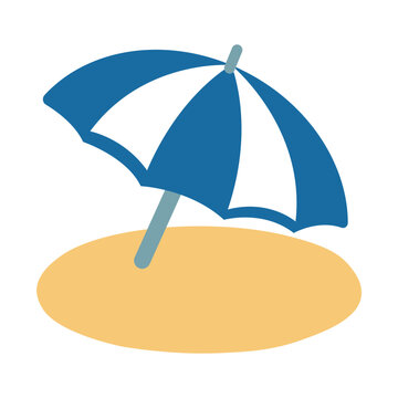 recommend clip art: Beach Umbrella Clipart Illustration | Sunshade on Sand Isolated on White Background