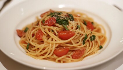 Delicious Spaghetti with Cherry Tomatoes and Basil