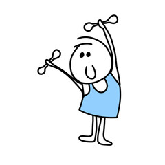 illustrations funny young sportsmen