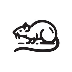 Rat icon art vector illustration