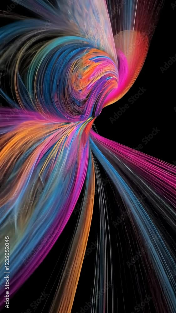 Poster colorful swirling patterns create a mesmerizing abstract artwork with vibrant hues and dynamic motio