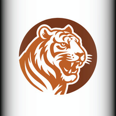 Primal Roar Tiger Head Illustration