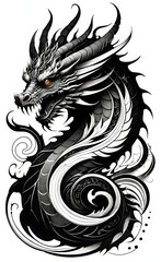 Fototapeta premium A Dragon Made of Pure Fire