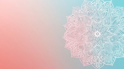 Pastel Mandala Design on Gradient Background