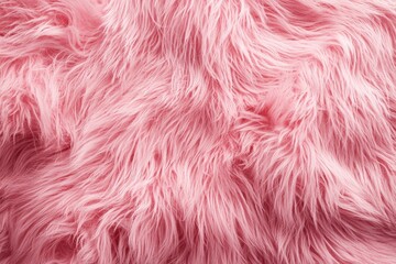 Fototapeta premium A close-up of soft, fluffy pink fur with a rich texture and smooth appearance. The image represents warmth, luxury, comfort, and can be used as a stylish background.