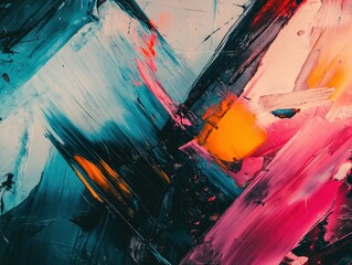 Abstract expression of vibrant colors on textured surface