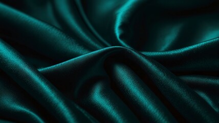 Obraz premium Free Photo Abstract background wallpaper. green silk fabric, very soft and smooth, flowing in the wind. Luxury Shiny delicate fabric material
