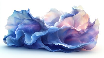 Fototapeta premium A colorful, abstract sculpture resembling flowing fabric or petals.