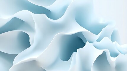 Fototapeta premium Abstract Blue and White Wave Forms Design