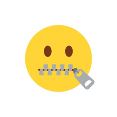 zipper mouth emoji face vector zip it © valvectors