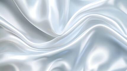 Obraz premium Elegant Draped Silver Silk Fabric Background