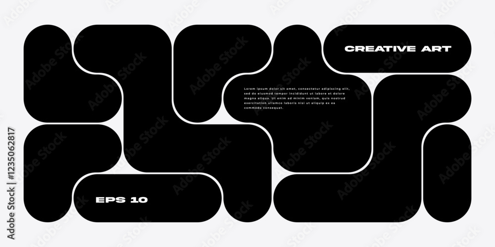 Poster geometric blob pattern design. . abstract background with liquid bubble shapes.