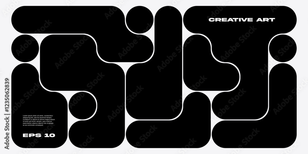 Poster geometric blob pattern design. . abstract background with liquid bubble shapes.