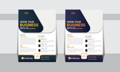 Corporate Business Flyer in A4 Size For Your Business Growth and Promotions. Professional Flyers.