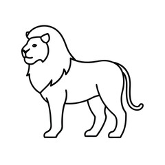 Lion Line Art Vector Illustration - Stunning Lion Outline Drawing Design