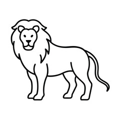 Lion Line Art Vector Illustration - Stunning Lion Outline Drawing Design