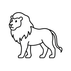 Lion Line Art Vector Illustration - Stunning Lion Outline Drawing Design