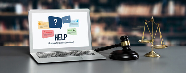 Help screen on the website provide answer to FAQ frequently asked question brisk with knowledge...