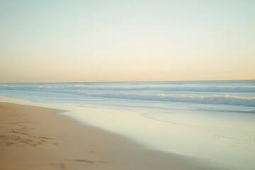 Serene Beach Sunset Landscape