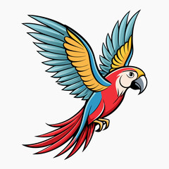 parrot isolated on white