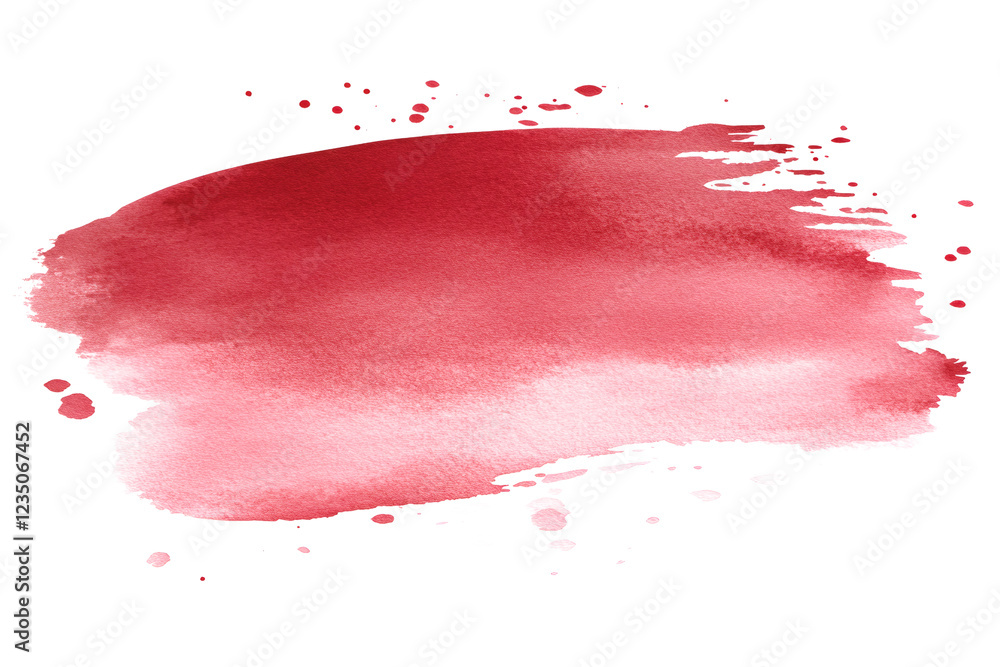 Poster vibrant red watercolor splash creating dynamic abstract pattern, blending gradients with expressive 