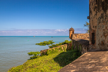 Exposure of the Fortaleza de San Filipe, an historic Spanish fortress used to protect the city of Puerto Plata from pirates, and is located on a hill near the seaport, Dominican Republic