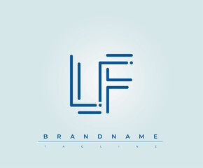 LF Technology Letter  Logo Template. This tech letter logo is a graphic mark that uses letters to represent a technology company.