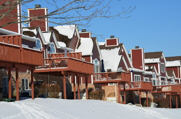 ski resort in winter