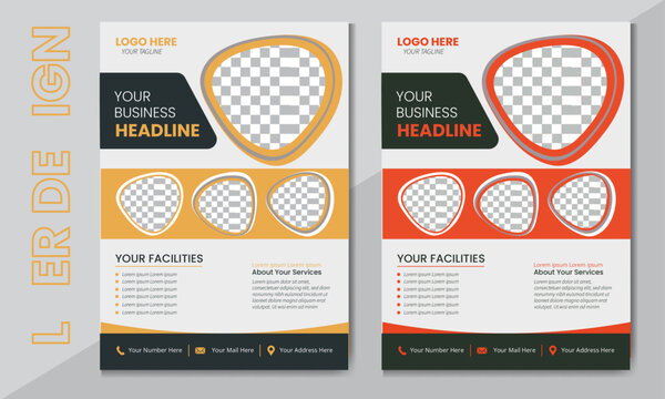 Business Flyer Design. Brochure flyer design A4 template, Vector flyer design, Modern poster magazine design