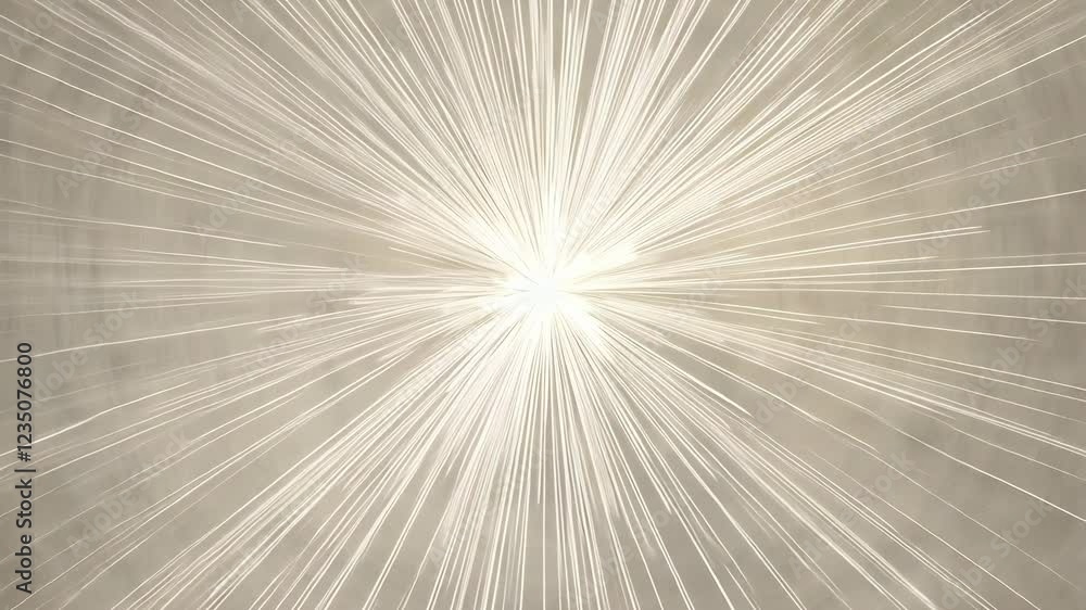 Poster radiant burst of light illuminating a textured background in an abstract design with dramatic lines 
