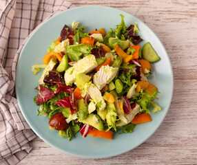 chicken and mixed vegetables salad