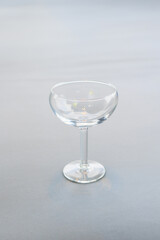 Glass on bright background