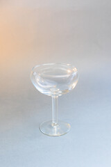 Glass on bright background