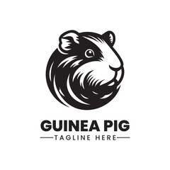 guinea pig silhouette vector logo illustration