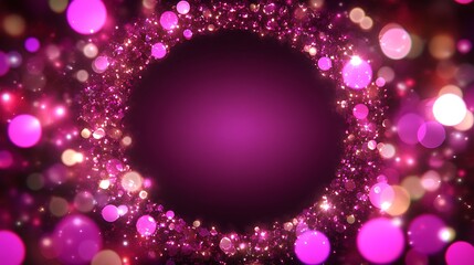 Pink Glitter Circle Background Abstract Design