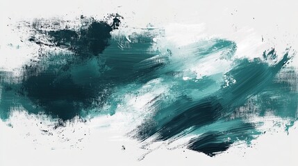 PNG teal mini green abstract shape painting. 