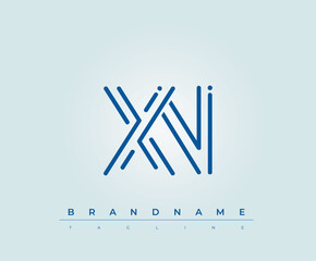 XN Technology Letter  Logo Template. This tech letter logo is a graphic mark that uses letters to represent a technology company.
