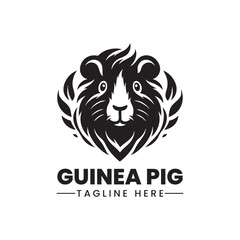 guinea pig silhouette vector logo illustration