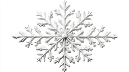 PNG white snowflake decoration for celebration. 