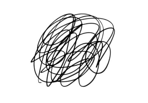 PNG Hand-drawn scribble line