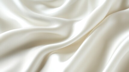Naklejka premium Elegant Draped Cream Colored Silk Fabric