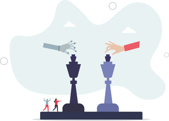 Artificial intelligence or AI usage for intellect games.flat characters.