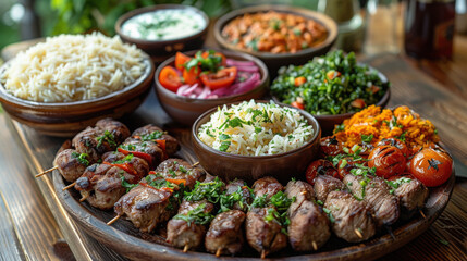 Obraz premium Very tasty and appetizing-looking hot dishes.
